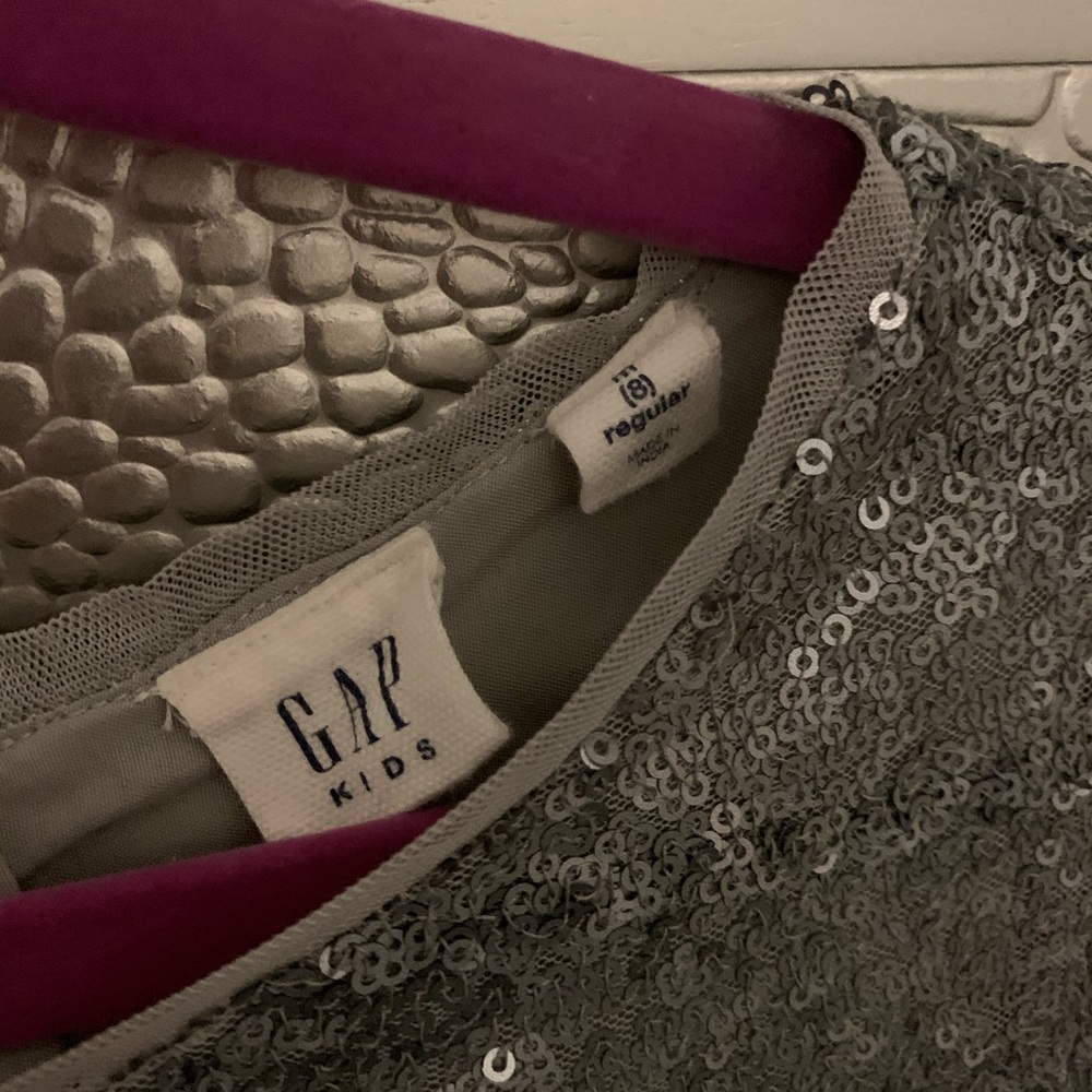 GAP Kids sequin silver dress